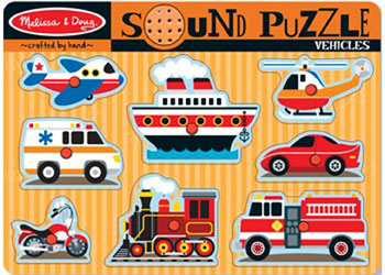 M&D - Vehicles Sound Puzzle - 8pc - Modern Brands Australia