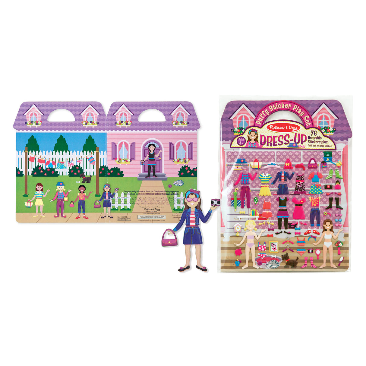 Melissa & Doug - Reusable Puffy Sticker Play Set - Dress-Up
