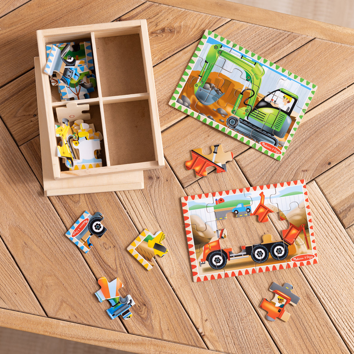 Melissa &Doug - Construction Puzzles in a Box