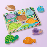 Melissa & Doug - Wooden Touch & Feel Puzzle - Forest Friends