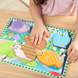 Melissa & Doug - Wooden Touch & Feel Puzzle - Forest Friends