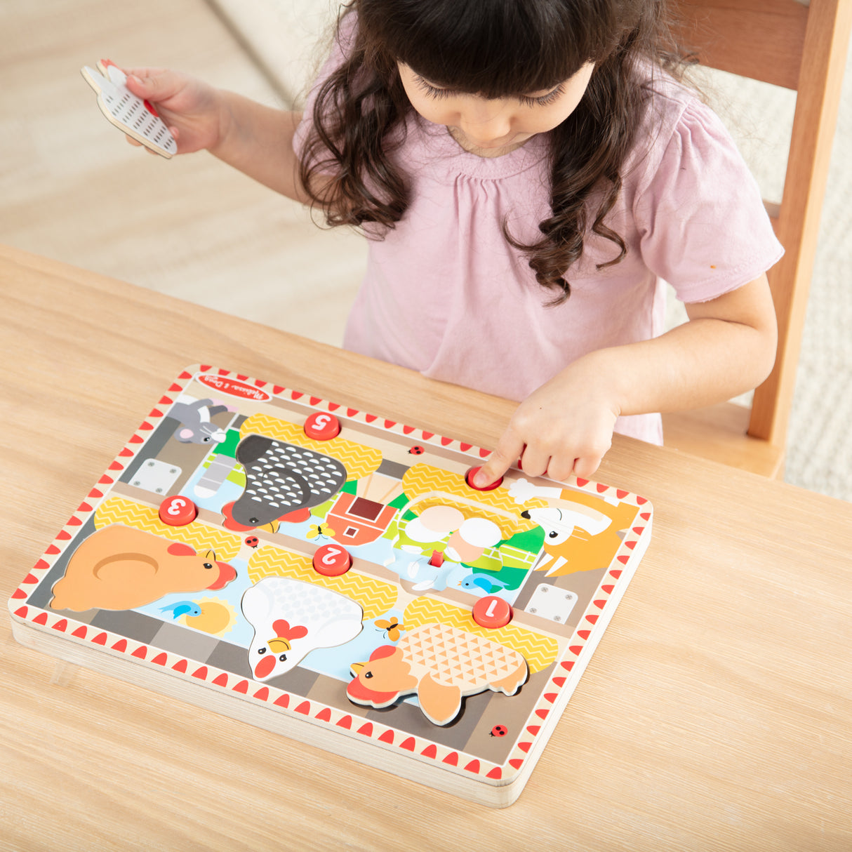 Melissa & Doug - Wooden Magnetic Push to Pop! Puzzle
