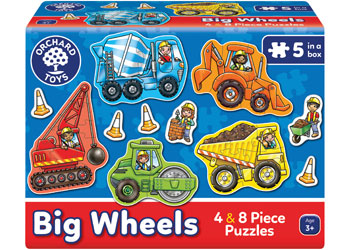 Orchard Jigsaw - Big Wheels 4 x 8pc - Modern Brands Australia