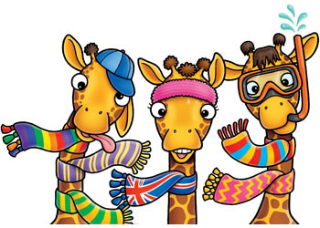 Orchard Game - Giraffes in Scarves - Modern Brands Australia