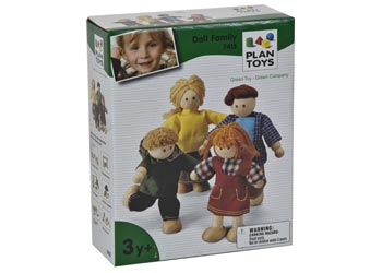 PlanToys – Caucasian Doll Family – 4 pieces - Modern Brands Australia