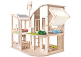 PlanToys - GREEN DOLLHOUSE WITH FURNITURE - Modern Brands Australia