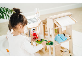 PlanToys - GREEN DOLLHOUSE WITH FURNITURE - Modern Brands Australia
