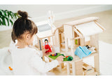 PlanToys - GREEN DOLLHOUSE WITH FURNITURE - Modern Brands Australia