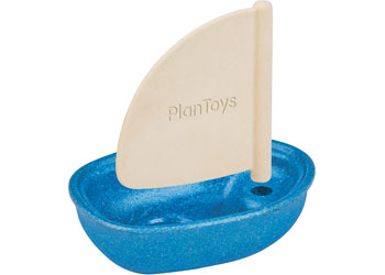 Plan Toys - SAILING BOAT - BLUE - Modern Brands Australia