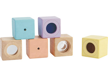 Plan Toys - Sensory Blocks - Set of 6 - Modern Brands Australia