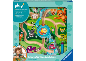 Play+ Magnetic Wooden Maze: In the Jungle - Modern Brands Australia