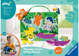 Play+ Wooden Touch & Play Puzzle: In the Jungle - Modern Brands Australia