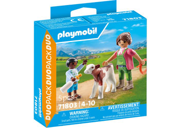 Playmobil - Farmer with Calf - Modern Brands Australia