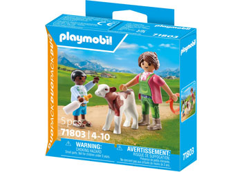 Playmobil - Farmer with Calf - Modern Brands Australia