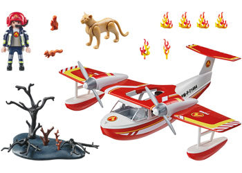 Playmobil - Firefighting plane with extinguishing - Modern Brands Australia