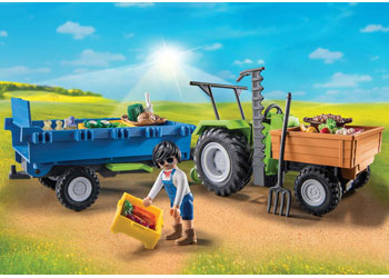 Playmobil - Tractor with Trailer - Modern Brands Australia
