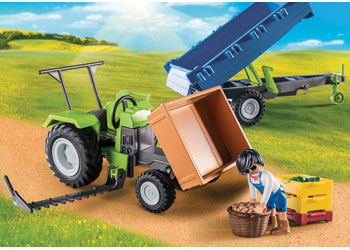 Playmobil - Tractor with Trailer - Modern Brands Australia