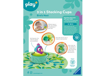 Play+ Stacking Cups: Bird's Nest - Modern Brands Australia