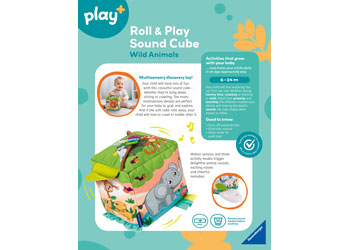 Play+ Roll & Play Sound Cube: Wild Animals - Modern Brands Australia
