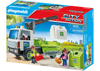 Playmobil - Waste glass truck with container - Modern Brands Australia