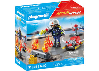 Playmobil - Firefighter with Water Pump - Modern Brands Australia