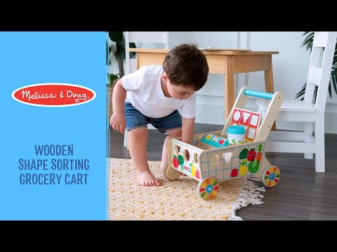 M&D - Wooden Grow with Me Grocery Cart