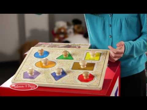 Melissa & Doug - Large Farm Jumbo Knob Puzzle - 8pc