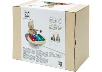 PlanToys - Pull-Along Musical Bear - Modern Brands Australia