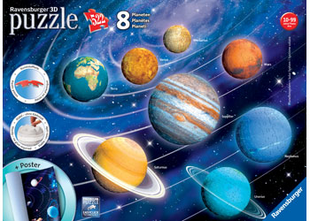 Rburg - Solar System 8 Planets 3D Puzzle 522p - Modern Brands Australia