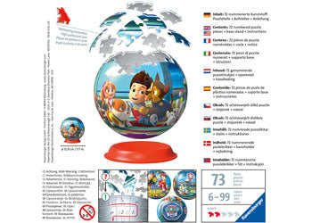 Rburg - 3D Puzzle Ball Paw Patrol 72p - Modern Brands Australia