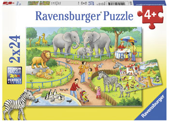 Rburg - A Day at the Zoo Puzzle 2x24p - Modern Brands Australia
