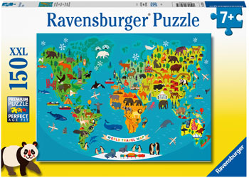 Rburg - Animal World Map Puzzle 150p - Modern Brands Australia