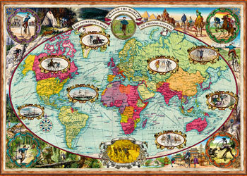 Rburg - Around the World by Bike Puzzle 1000p - Modern Brands Australia
