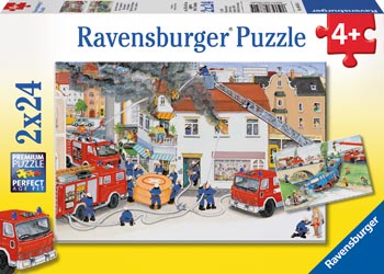 Ravensburger - Busy Fire Brigade Puzzle 2x24p - Modern Brands Australia