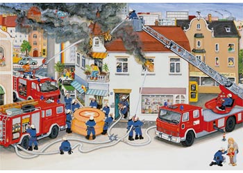 Ravensburger - Busy Fire Brigade Puzzle 2x24p - Modern Brands Australia