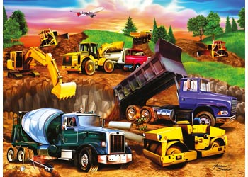 Rburg - Construction Crowd Puzzle 60p - Modern Brands Australia