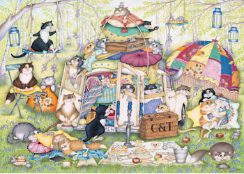 Ravensburger - Crazy Cats The Good Life Puzzle 1000p - Modern Brands Australia