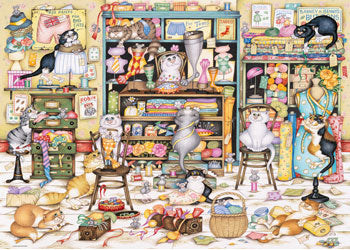 Ravensburger - Crazy Cats MrsHardwicks Haberdashery 1000p - Modern Brands Australia