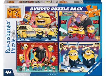 Ravensburger Despicable Me Bumper Pack Puzzle 4x100 Pieces - Modern Brands Australia