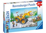 Ravensburger - Diggers At Work Puzzle 2x24p - Modern Brands Australia