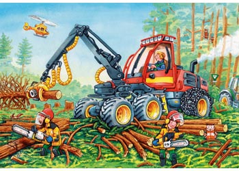Ravensburger - Diggers At Work Puzzle 2x24p - Modern Brands Australia