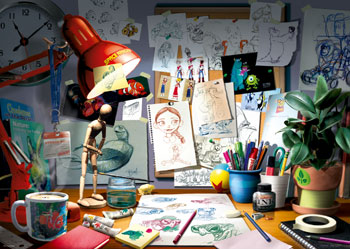 Rburg - Disney Pixar the Artists Desk 1000p - Modern Brands Australia