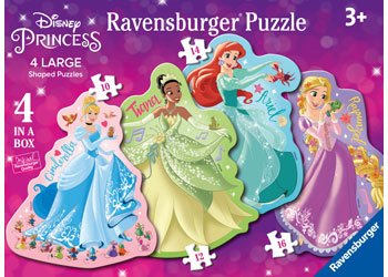 Rburg - Disney Princess 4 Shaped Puzzles - Modern Brands Australia