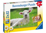 Ravensburger - Farm Animals Babies 2x12p - Modern Brands Australia