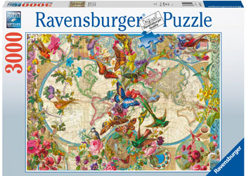 Rburg - Flora & Fauna World Map 3000p - Modern Brands Australia