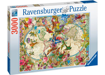 Rburg - Flora & Fauna World Map 3000p - Modern Brands Australia