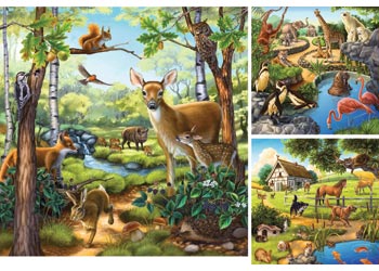 Ravensburger - Forest Zoo & Pets Puzzle 3x49p - Modern Brands Australia