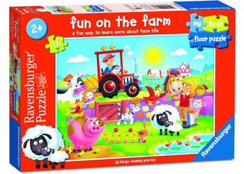 Ravensburger Fun on the Farm First Floor Puzzle 16 Pieces - Modern Brands Australia