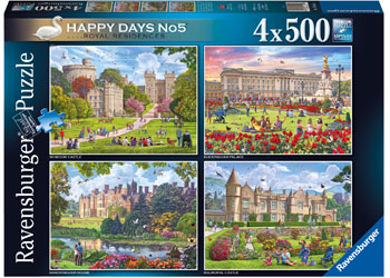 Ravensburger Happy Days No 4 Royal Residences 4x500 Pieces - Modern Brands Australia