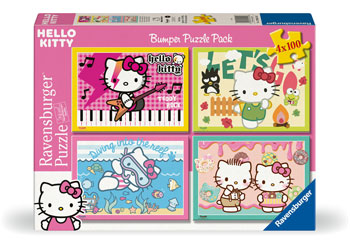 Ravensburger - Hello Kitty Bumper Pack 4x100p - Modern Brands Australia